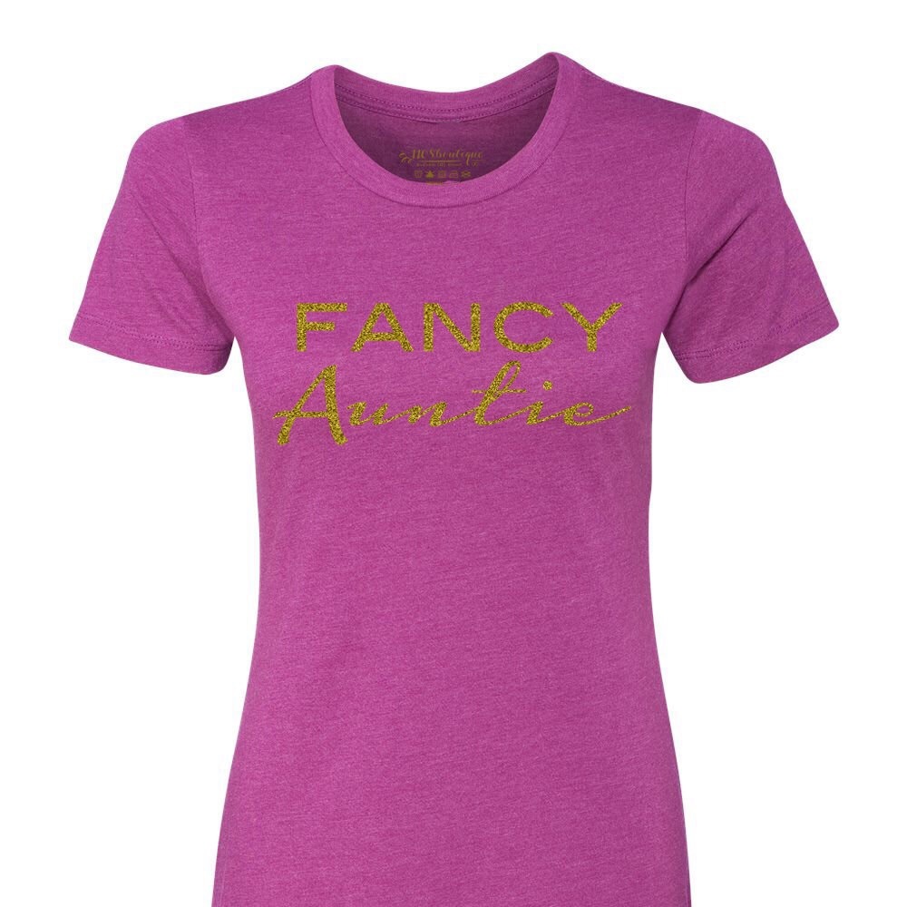 Fancy Auntie Tee || Aunt T-shirt in Purple